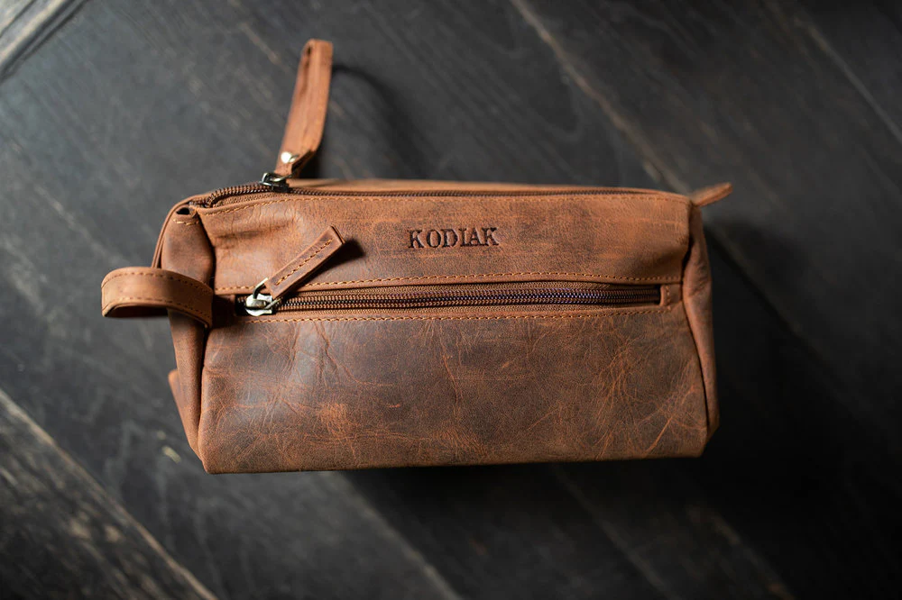 Leather Toiletry Bag - Image 7