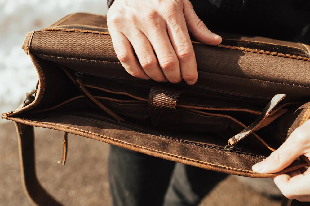 Buffalo Leather Briefcase - Image 11