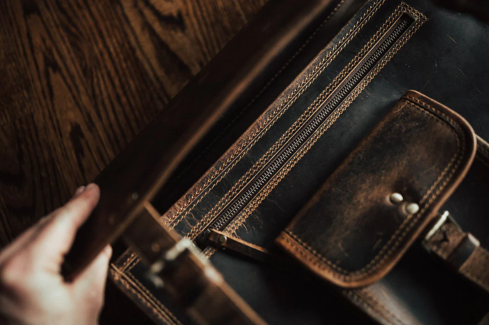 Buffalo Leather Briefcase - Image 8