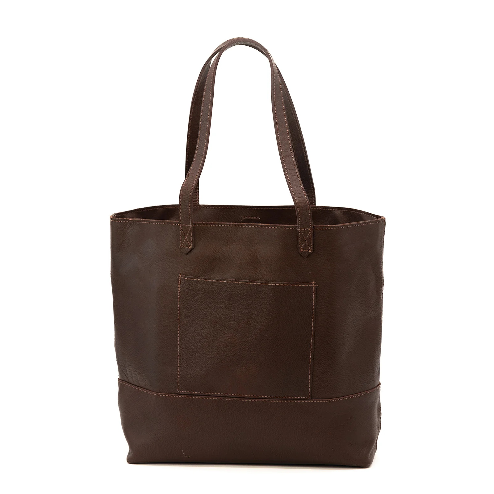 Juneau Leather Tote w/ Pocket - Image 11