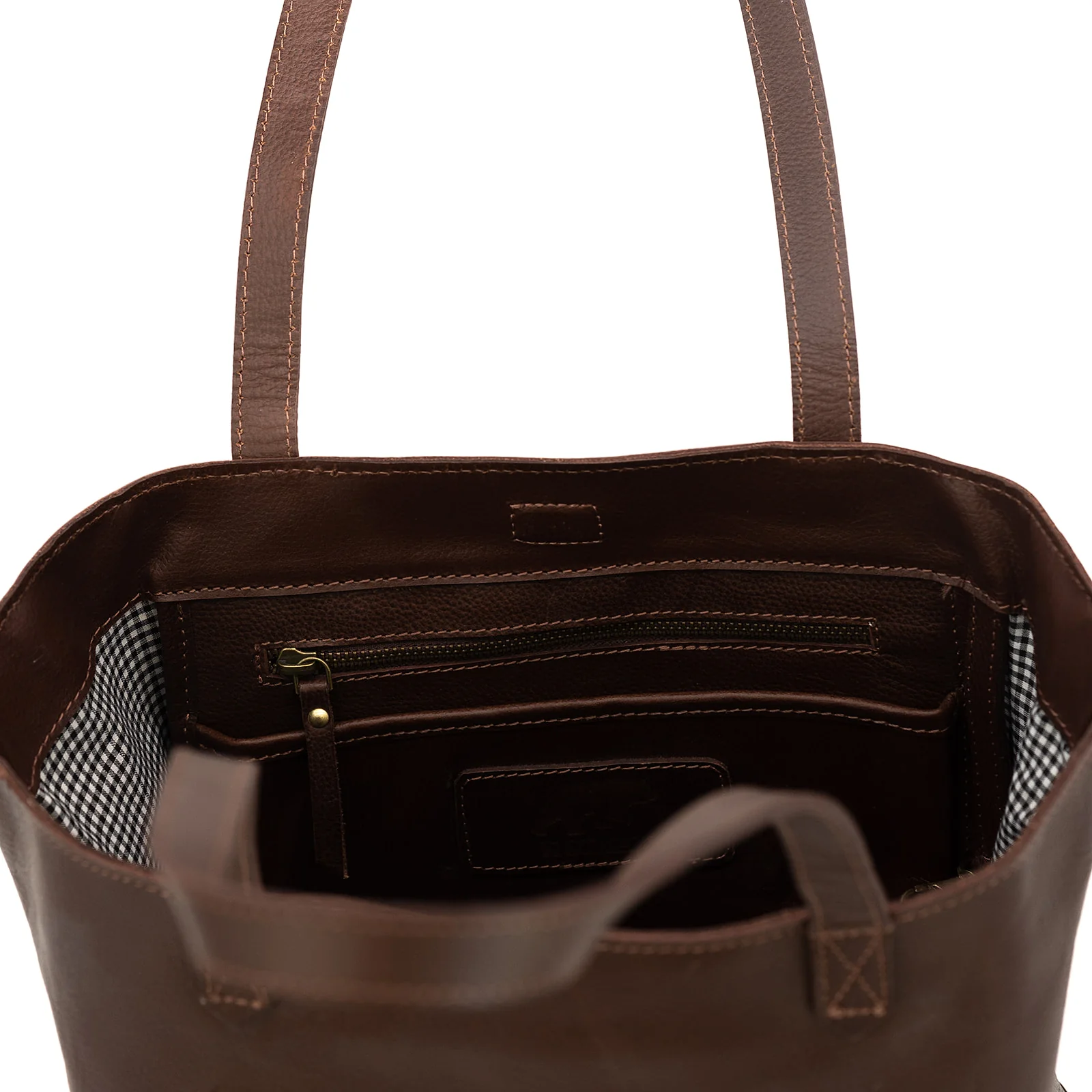 Juneau Leather Tote w/ Pocket - Image 14